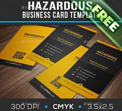 名片模板：Hazardous Business Card Template